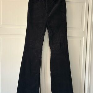 LOFT Black Boot Cut Velvet Pants